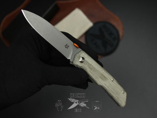 Складной нож FOX knives FX-525MITERZUOLA c клинком из стали BECUT, рукоять микарта