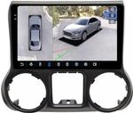Магнитола для Jeep Wrangler 3 2014-2018 - FarCar BX10-360-9566 монитор 10.36" 2K QLED на Android 13, Быстрая, CarPlay, 4G SIM-слот, 4 камеры в комплекте