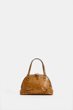 ZARA МИНИ-СУМКА ЧЕРЕЗ ПЛЕЧО, ТЕМНЫЙ РЫЖЕВАТО-КОРИЧНЕВЫЙ
