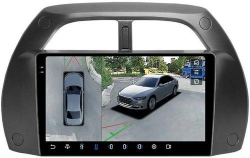 Магнитола для Toyota RAV4 2 2000-2003 - FarCar BX3064M-360 монитор 9.5" 2K QLED на Android 13, Быстрая, CarPlay, 4G SIM-слот, 4 камеры в комплекте