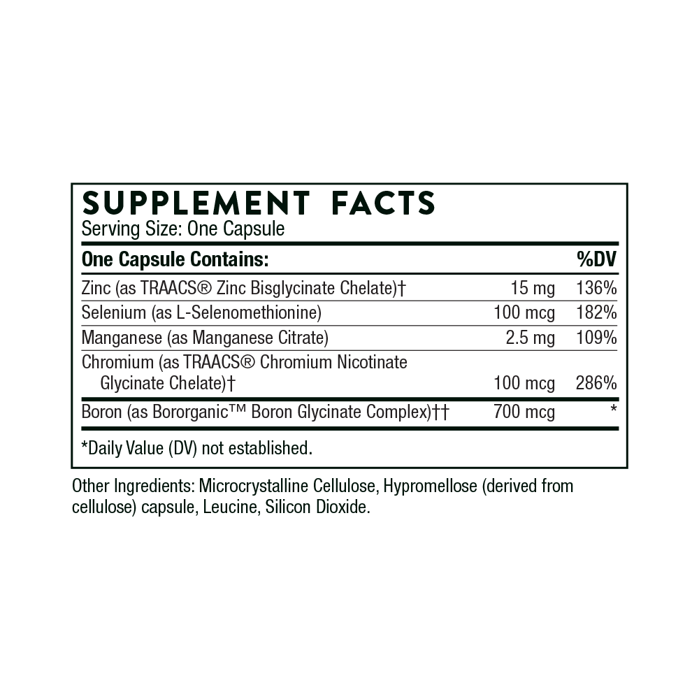 Thorne Trace Minerals 90 caps.