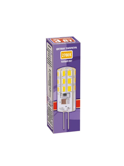 Лампа светодиодная PLED-G4 3Вт капсульная 2700К тепл. бел. G4 200лм 220-230В JazzWay 1032041