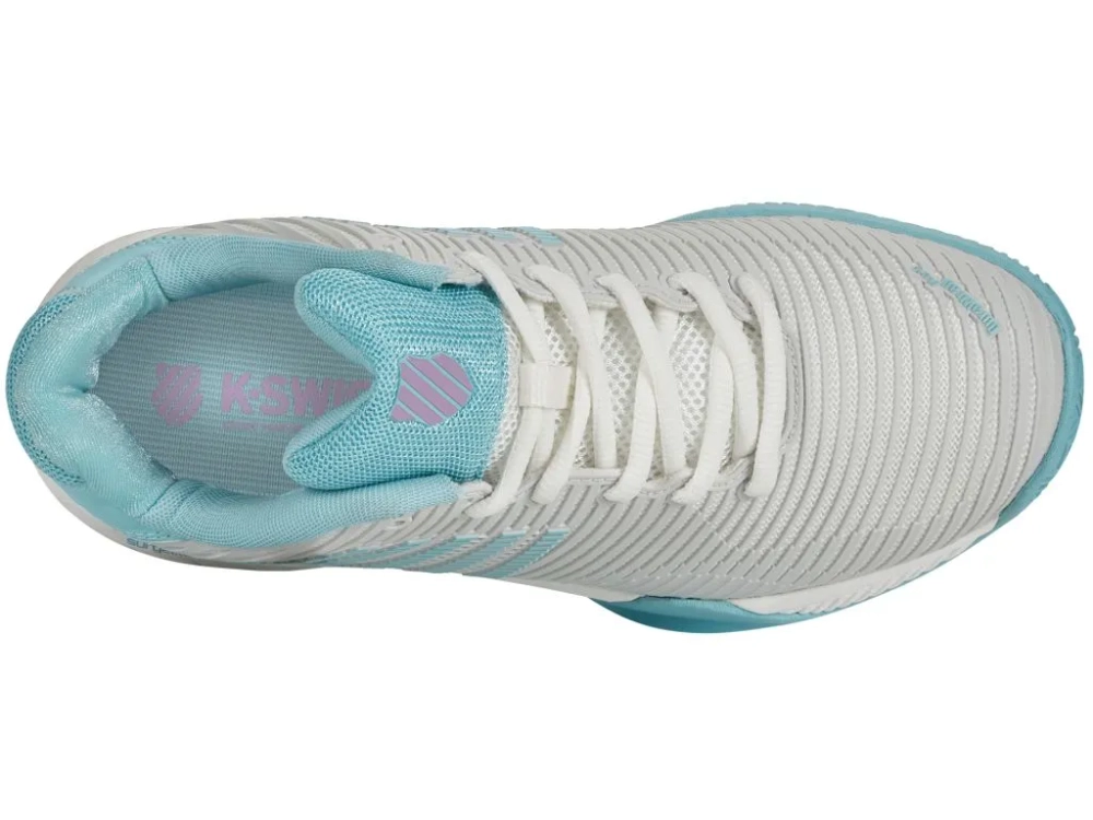 Женские теннисные кроссовки K-Swiss Hypercourt Express 2 HB - brilliant white/angel blue/sheer lilac