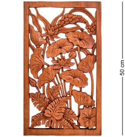 Decor and Gift 17-130 Панно резное «Цветы» (суар, о.Бали)