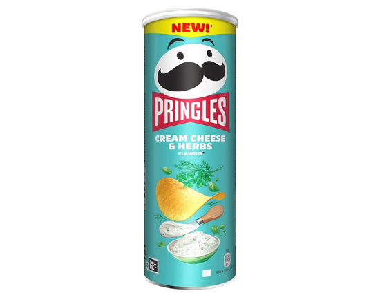 Чипсы картофельные Pringles Cream Cheese & Herbs (Сливочный сыр и зелень), 165 г (Европа)