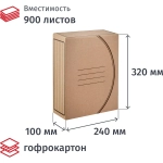 Короб архивный гофрокартон бурый 320x100x240 мм (5 шт/уп.)
