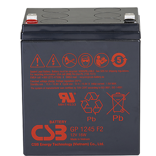 Аккумулятор CSB GP1245 (12V16W)  - AGM ( 12В / 4,5Ач )