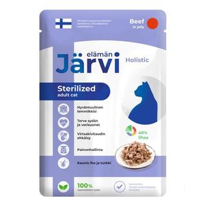 Пауч Jarvi для стерилизованных кошек, говядина, кусочки в желе