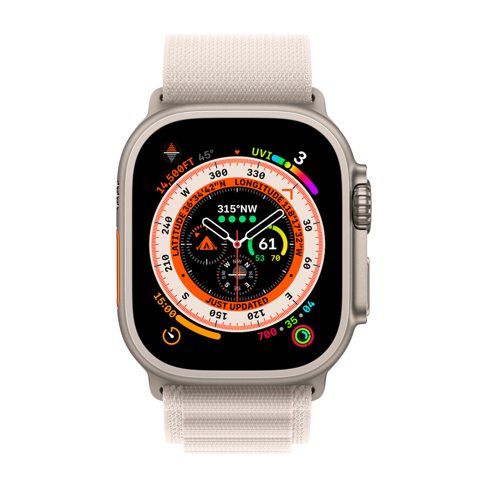 Умные часы Apple Watch Ultra GPS + Cellular, 49mm, Alpine Loop S, Starlight (Сияющая Звезда)