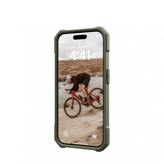 Чехол с поддержкой MAGSAFE UAG Essential Armor для iPhone 15 Pro MAX 6.7", цвет оливковый (Olive Drab)