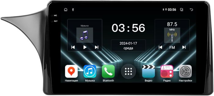 Магнитола для Lada Priora 2013-2018 (рамка тип 4) - FarCar S280 монитор 9.5" IPS на Android 13, CarPlay