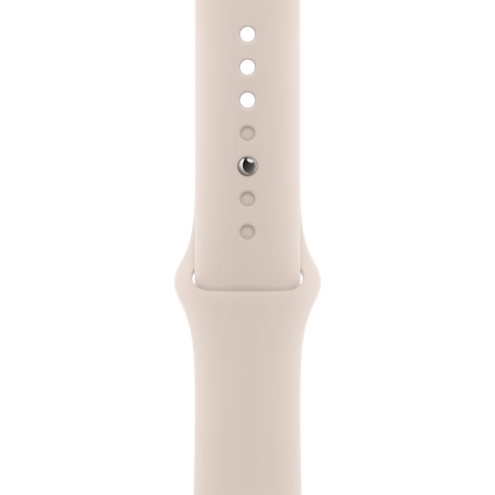 Умные часы Apple Watch Series 8 GPS, 45mm, Aluminium Case with Sport Band, Starlight (Сияющая звезда)