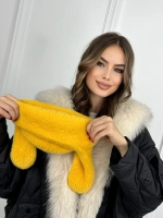 шапка зимняя ушанка из мягкого экомеха меховая