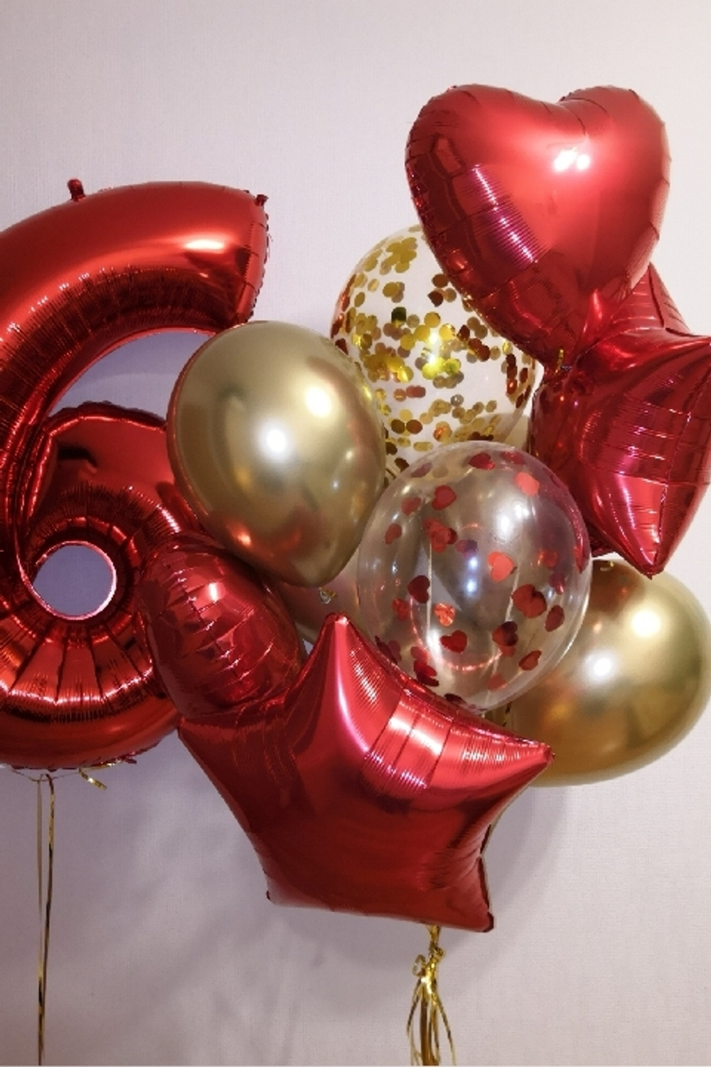 Шары "ХРОМ разноцветные" с Hi-Float 35 см