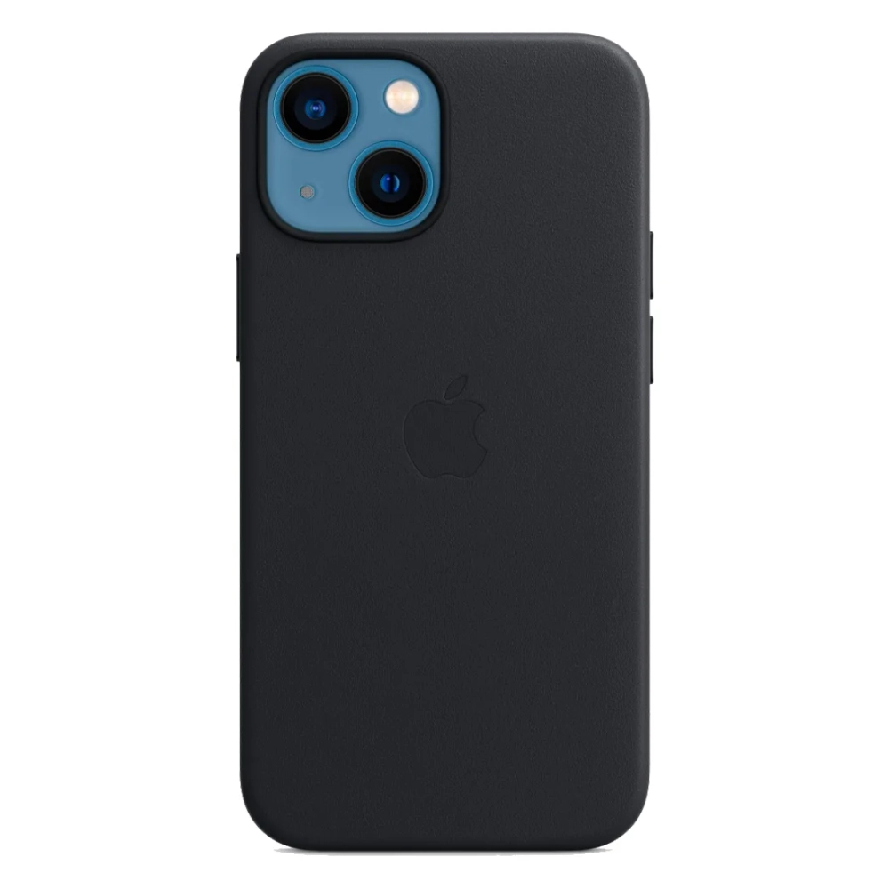 Кожаный чехол с поддержкой MagSafe Apple Leather Case для iPhone 13 mini, Midnight (Темная ночь)