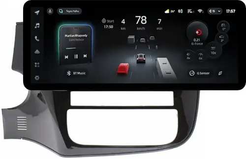 Магнитола для Mitsubishi Outlander 3 2016-2022 (левый руль, овальный климат, Китай) - Teyes CC4PRO монитор 12.3" 2K QLED + рамка 10, Android 13, Быстрейшая, Snapdragon 778G, ИИ, CarPlay, DSP, 4G SIM-слот