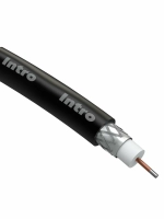 Кабель антенный для телевизора Intro, коаксиальный телевизионный ТВ RG6 CCS PVC 75 Ом, 10м