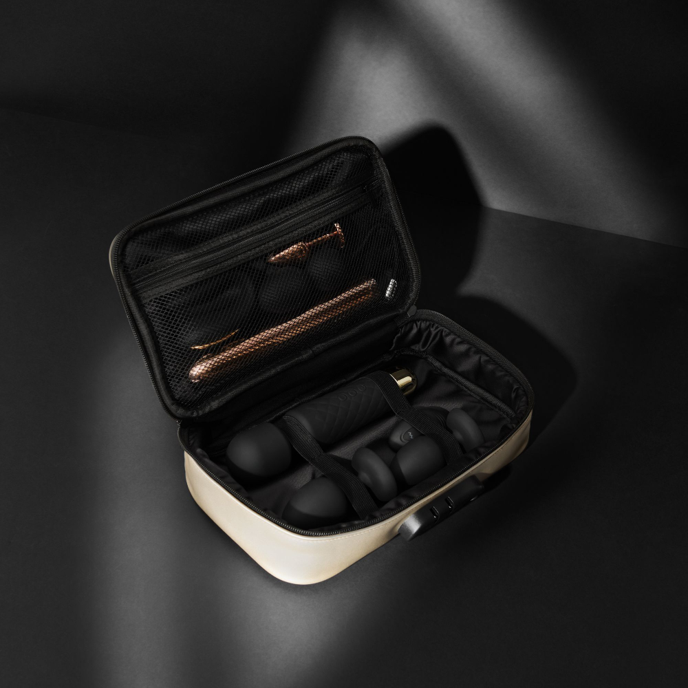 Золотистая сумочка для хранения игрушек Discreet Box