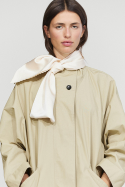 Massimo Dutti Шарф с глянцевым блеском, натуральный/кремовый