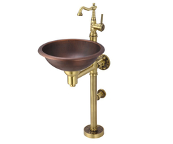 Гарнитур с медной раковиной и смесителем Bronze de Luxe 10104BR