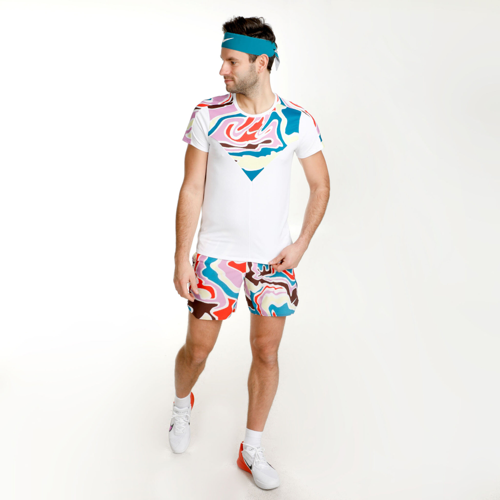 Мужское теннисное поло Nike Dri-Fit Court Slam MB T-Shirt Men - White