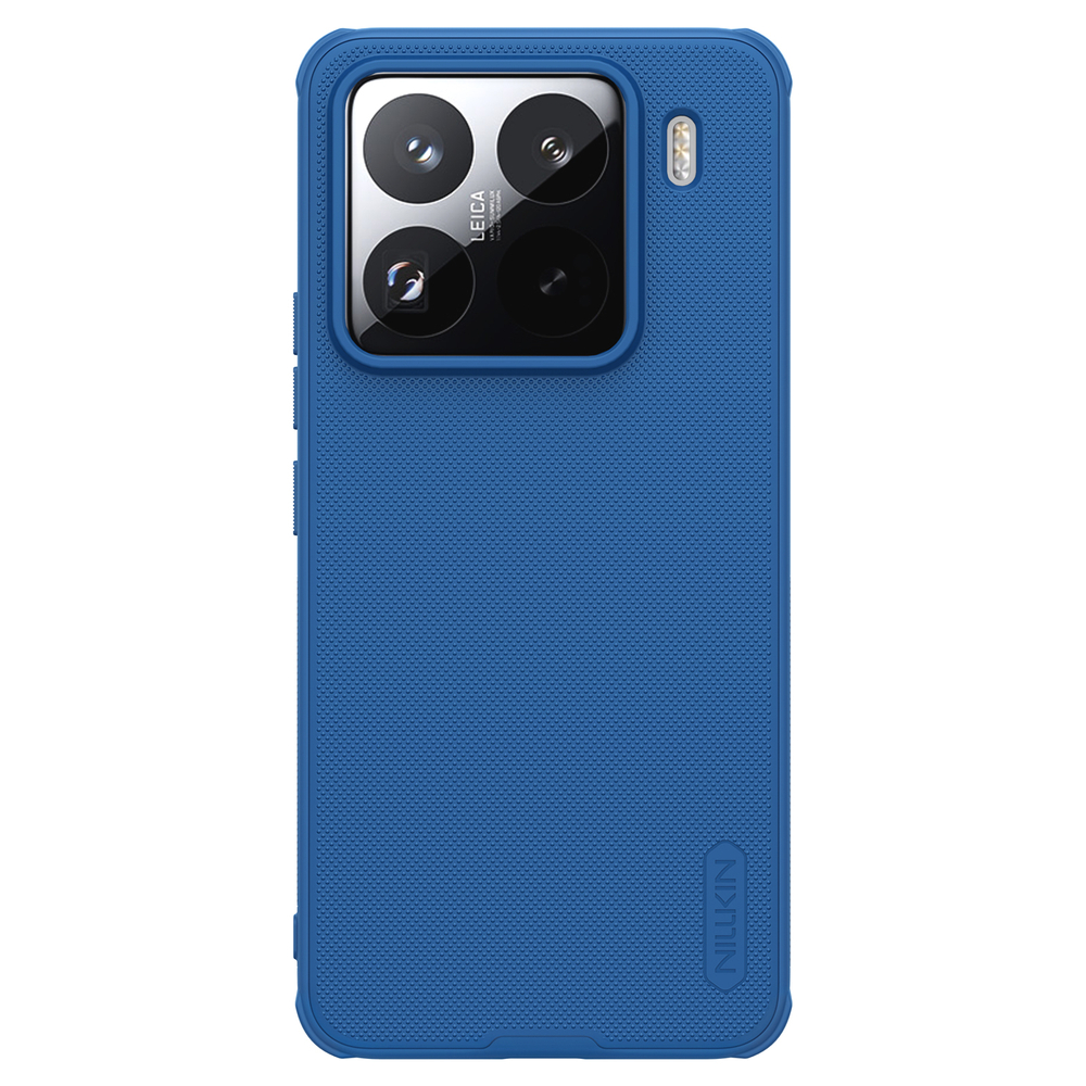 Противоударный чехол синего цвета от Nillkin для Xiaomi 15 Pro, серия Super Frosted Shield Pro