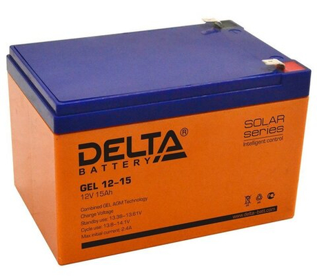 GEL 12-15 Delta Аккумулятор герметичный свинцово-кислотный