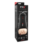 Вибромастурбатор вагина с голосовым сопровождением PDX Elite Talk Back Super Stroker (Цвет: черный с телесным)