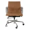 Офисное кресло Eames Ribbed EA 117 коричневая кожа