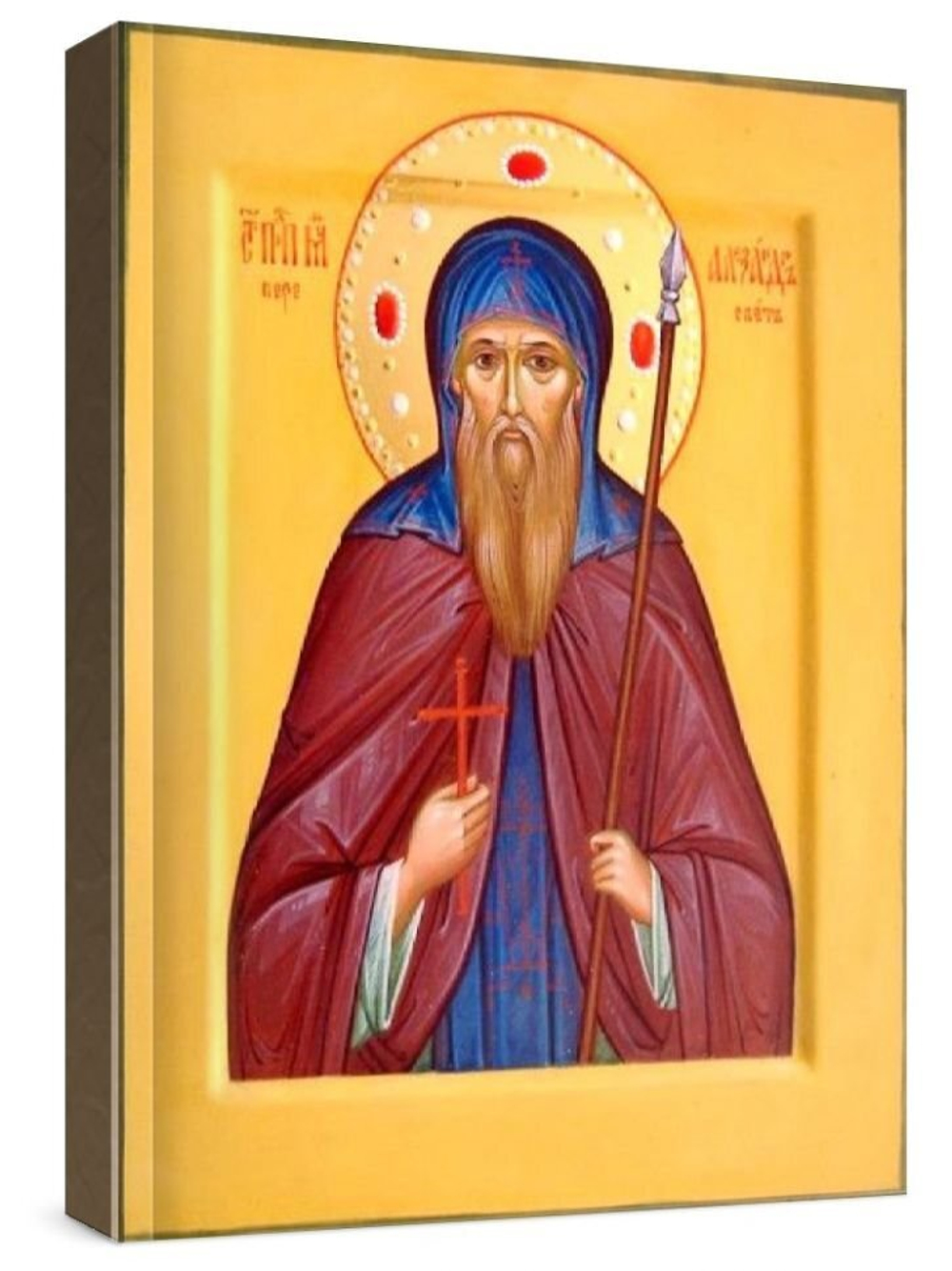 Александр Пересвет (рукописная икона)