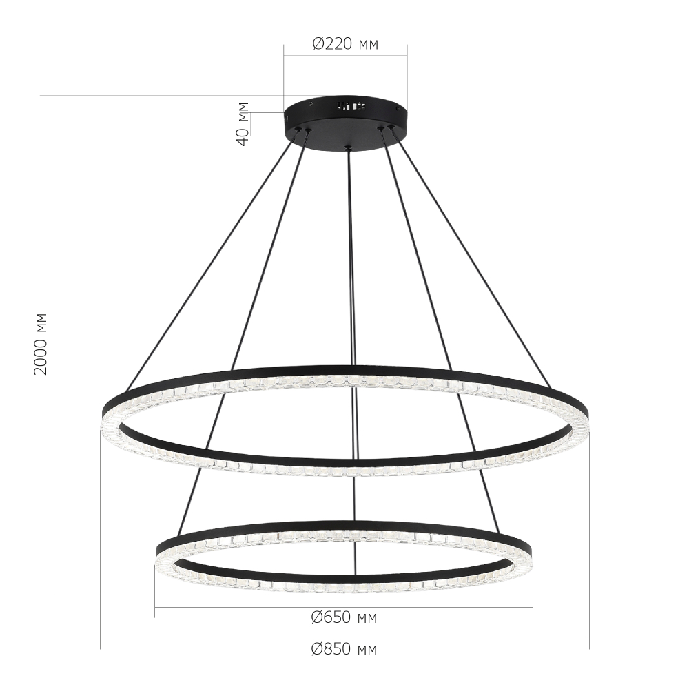 Светильник подвесной EUCLIDICS LED 96W 4000K