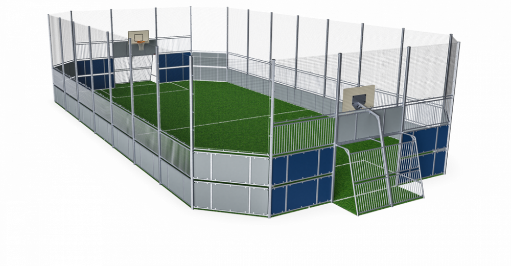 Площадка MUGA, 12x24, высокая - HDPE