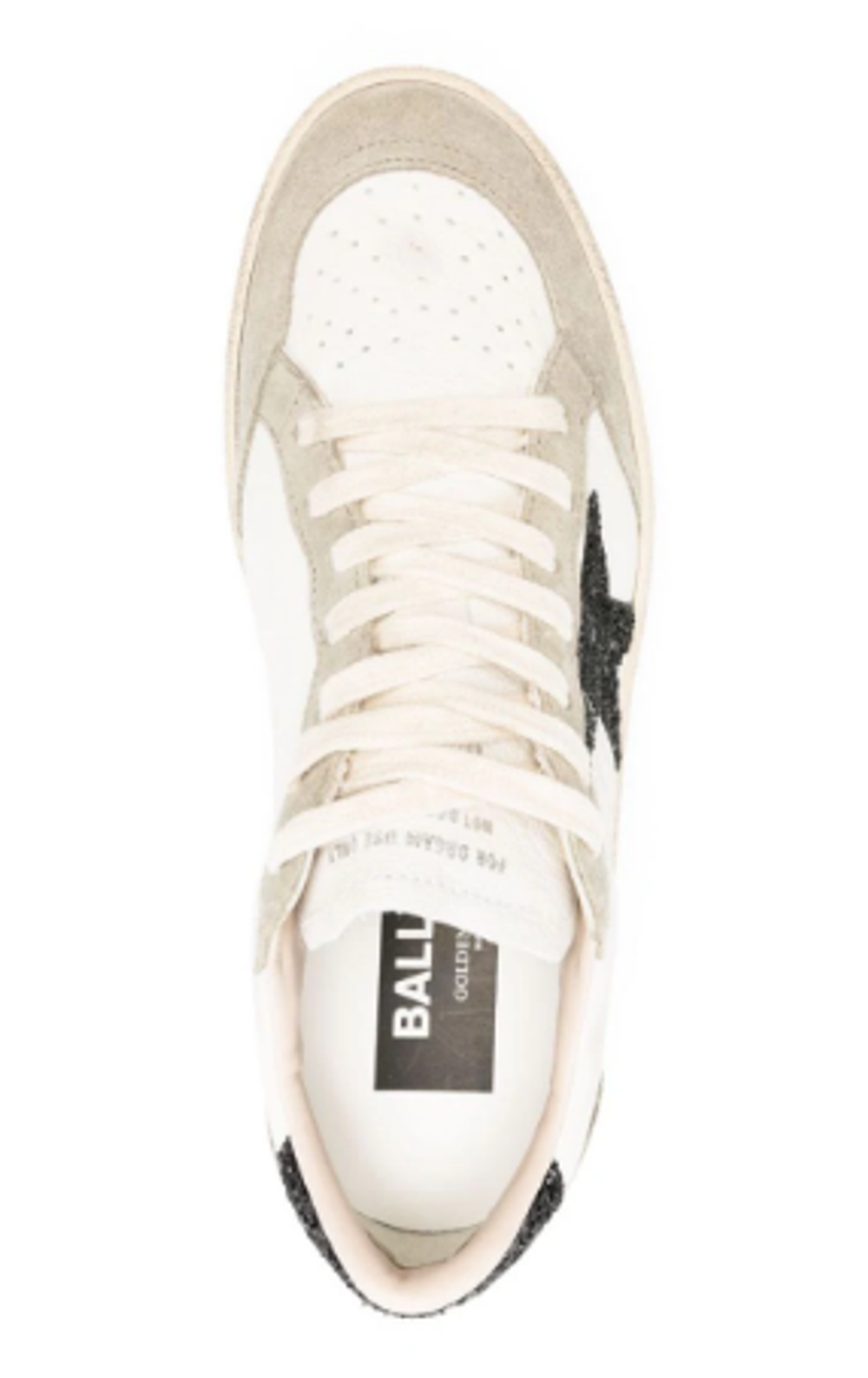 Women’s Ball Star in Nappa and Suede with Black Glitter Star and Heel Tab