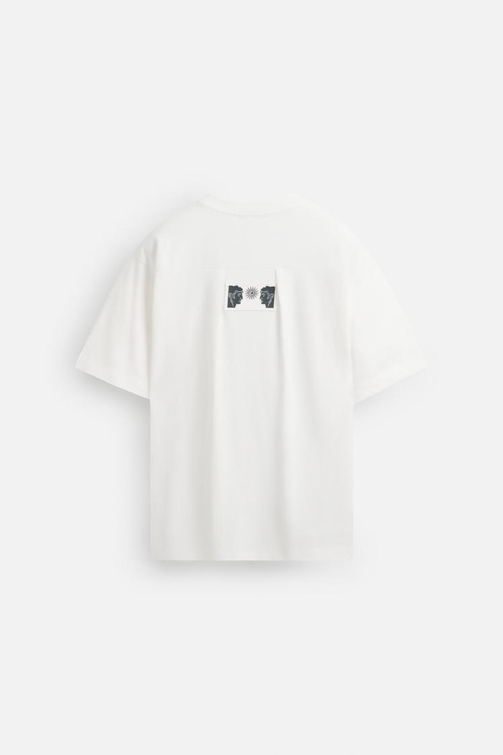 ZARA ФУТБОЛКА СВОБОДНОГО КРОЯ, БЕЛЫЙ
