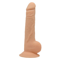 Телесный фаллоимитатор 17,5см на присоске с мошенкой SilexD Premium Silicone Dildo 7" Model 3