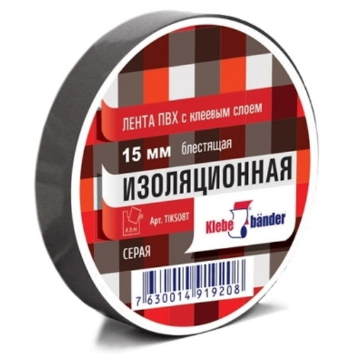 TIK551T Изолента ПВХ 15мм*10м белая Klebebander/200/5
