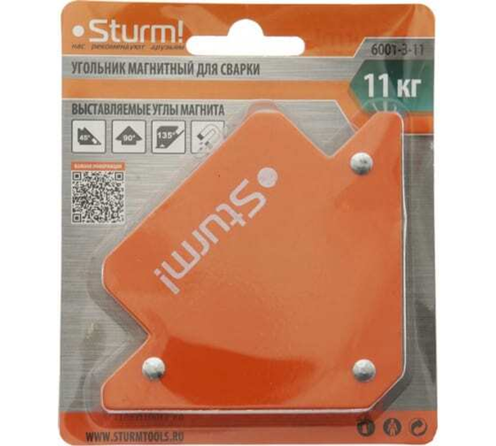 УГОЛЬНИК МАГНИТНЫЙ ДЛЯ СВАРКИ ВЕС ДО 11 КГ STURM! 6001-3-11