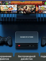 Портативная игровая консоль 2.4G Wireless Controllers Gamepad 64ГБ / Приставка M8 4K HD 10289 игр / Подключение к TV, контроллер для PS1/FC/GBA ретро
