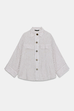 РУБАШКА В ПОЛОСКУ ИЗ ЛЬНА — ZARA
