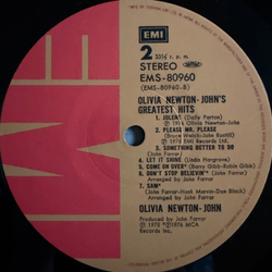 Виниловая пластинка Olivia Newton-John ‎– Olivia Newton-John's Greatest Hits LP