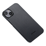 Чехол из арамидного волокна с поддержкой MagSafe PITAKA MagEZ Case 4 600D для iPhone 15 Plus, Black / Grey Twill (Cаржевое переплетение)