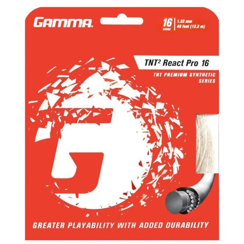 Струны теннисные Gamma TNT2 React Pro (12,2 m)