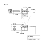 Прижим с горизонтальной ручкой Woodwork GH-201-B