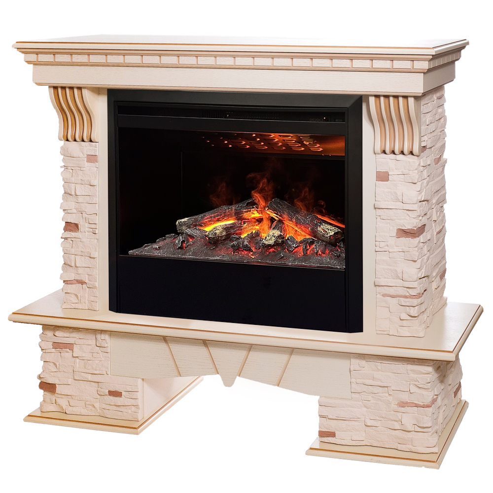 Каминокомплект Real Flame Sorento 25,5/26 WT с очагом 3D Helios 26 SBG