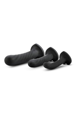 Набор из 3 стимуляторов со спиралевидным рельефом Twist Kit (Цвет: черный)