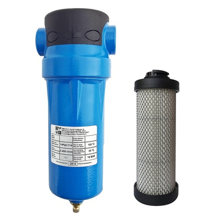 Магистральный фильтр для сжатого воздуха, очистка до 1 мкр, 1600 л/мин, 16 бар, OMI (Италия)