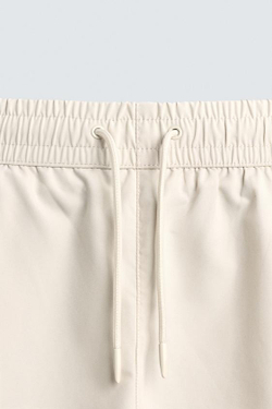 ZARA ДЛИННЫЕ ПЛАВКИ ИЗ МЯГКОЙ ТКАНИ, ЭКРЮ