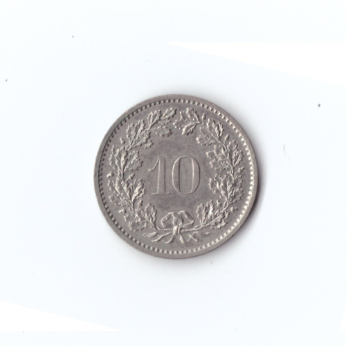 Швейцария 10 раппен 1976 г UNC