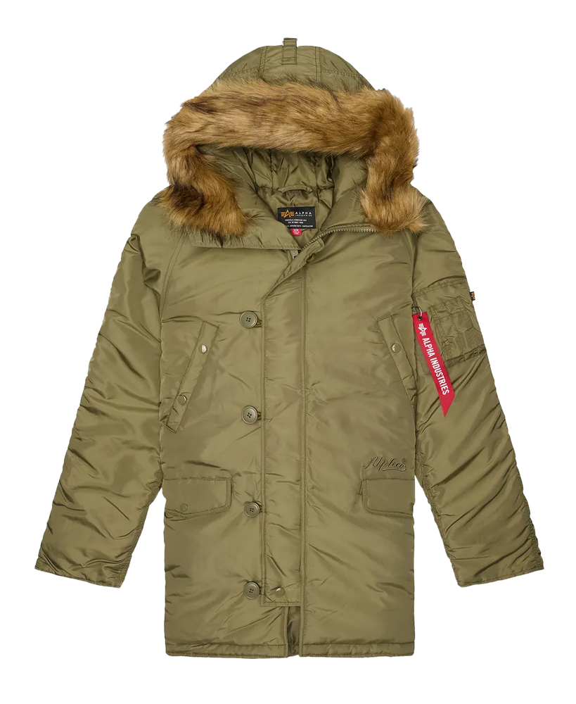 Парка Alpha Industries N-3B Logo Oxford Parka Olive Green