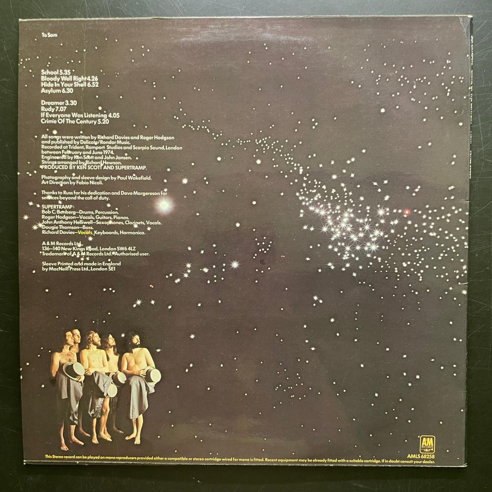 Supertramp - Crime Of The Century (Голландия 1974г.)